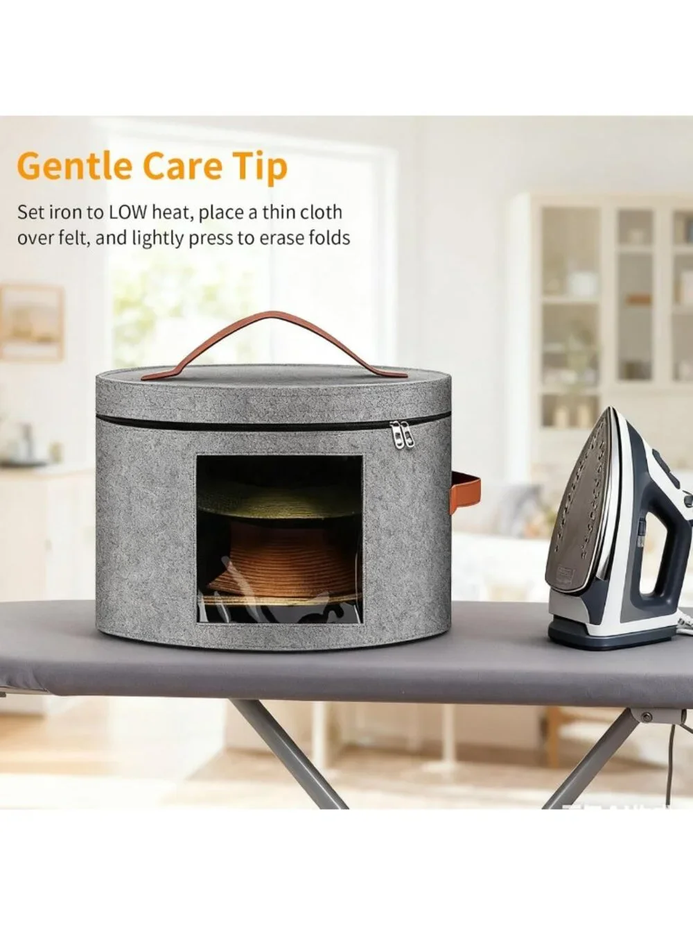 Stylish Stackable Hat Storage Box - Round Organizer for Travel & Closet